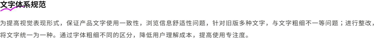 文字体系规范说明